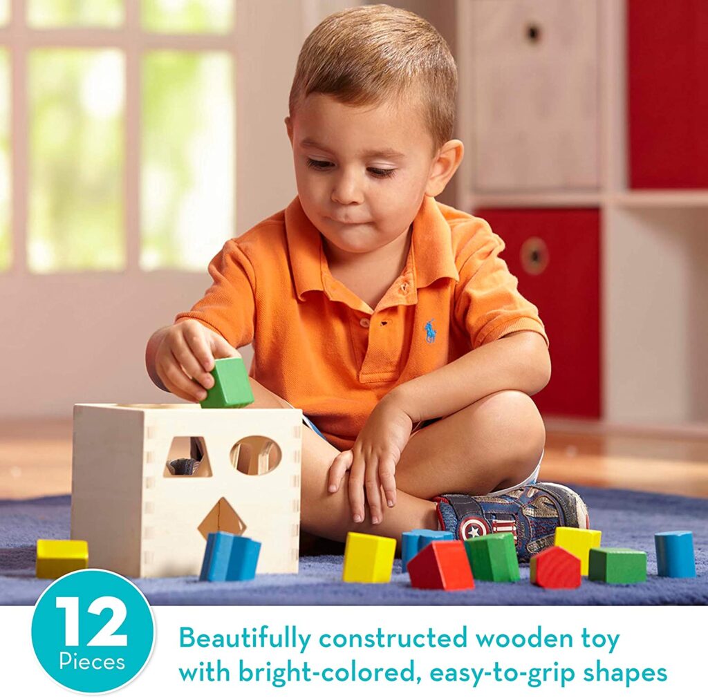 giocattoli per bambini due anni cubo in legno